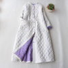 Oversized Quilted Cotton Jacket Women - Long Thin Casual Coat, Loose Fit Solid Color Full Sleeve, Versatile Commuting Wear Z367