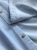 Women's Same Solid Color Lapel Pocket Medium and Long Loose Coat Long Sleeve Casual Denim Shirt