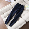 Sports Leisure Set Women's Zipper Solid Coat Women's Autumn/Winter Korean Edition Student Plush Thickened Hoodie Set