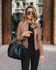 Autumn and Winter Women's Large Size Leather Jacket Solid Color Slim Street Elegant Versatile Top PU Suit Jacket