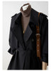 Spring Autumn Khaki Trench Coat for Women Belt Double Breasted Elegant Elegant British Style