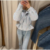 Floral Print Zip Button Stand Collar Quilted Jacket Drawstring Waist Oversized Autumn Women Coat Casual Chic Lady Outerwear