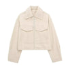 Women's Winter Tweed Jacket Women Coat Autumn Suede Demi-season Fleece Jackets for Women Zipper Coats Outerwear