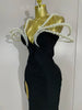 Designer Pearls V Neck Maxi Long Bandage Bodycon Dress Women Celebrity Evening Party Birthday Gowns Singer Stage Costumes