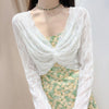 Womens Floral Lace Shrug Open Front Cardigan Shirt Long Sleeve Formal Elegant Shrug Tops Jacket for Dresses