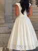 Minimalist White Boat Neck Midi Dress Women Elegant Cap Sleeve A-line Flare Eyelet Embroidery Vestido Wedding Formal Party Gown