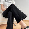 Women Flare Jeans Winter Streetwear Y2K Straight Pants Ankle Length Denim Jeans Girls Party Casual Retro Blue Trousers