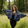 Women's Butterfly Knit Shawl Cape Crochet Monarch Butterfly Cardigan Coat Spring and Autumn Shawl Top Outerwear