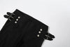 Double-Breasted Decoration Pants Women Metal Ring Tassel Elastic Waist Autumn Street Daily Hottie Bell-Bottom