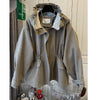 Spring Autumn Korean The Design Sense Niche Loose Casual Hem Drawstring Waist Hooded Windbreaker Female Long Coat Lady Top