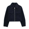 Women's Winter Tweed Jacket Women Coat Autumn Suede Demi-season Fleece Jackets for Women Zipper Coats Outerwear