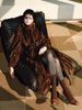 Spring Winter Long Soft Thick Warm Brown Faux Mink Fur Coat Women Elegant Chic Fluffy Overcoat