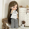 For Blythe Doll Outfit Clothing Princess Lace Maid Skirt Set Cute Plaid Pants Vintage Dress Clothes OB24 OB22 1/6 Accessories