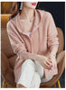 Women Knitted Sweater Cardigan Jacket Solid Hooded Zipper Sweater Coat Female Knitwear Casual Tops Female Jackets