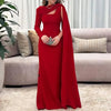 Sexy Asymmetric Hollow Out Party Dress Women Ribbon Long Sleeve Evening Dress Elegant Long Sleeve Full Length Gala Dress