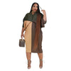 Elegant Women Pleated Patchwork Double Wear Batwing Long Sleeve V-neck Bodycon Midi Maxi Long Dresses Vestidos