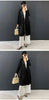 Lightweight Women's Pleated Trench Coat Autumn Chic Loose Single Breasted Stand Collar Long Windbreaker 2DB5549
