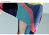 Pleated Batwing Sleeves Dress For Women's Autumn High End And Relaxed Print V-neck Holiday Dresses 17G1980