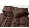 Women's Long Parkas Winter Padding Coat Oversized Stand Neck Hooded Zipper Warm Outerwear Woman Clothes W44M58169