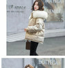 Winter Warm Duck Down Jacket Women's Clothes Glossy Fur collar Thicken Parka Short Down Coat Female