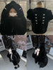 Winter Sweet Cute Kawaii Soft Thick Warm White Faux Fur Coat Women with Bunny Ears Cute Fluffy Jacket Hoodie