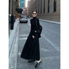 French Style Temperament Women's High-Grade Black Dress Hepburn Style Gray Turtleneck Dress for Women Autumn Winter DF4964