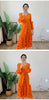 Spring Solid Pleated Dress Ruffle Edge V-Neck Long Sleeved with Belt Dresses Elegant Women's Clothing 6RG72391