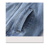 Vintage Women Jacket Autumn Winter Oversize Denim Jackets Washed Blue Jeans Coat Turn-down Collar Outwear Bomber Jacket