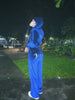 Women's Hooded Sweatshirt Suit Zipper Cardigan Diamond Street Velvet Casual Female Pants 2-piece Set
