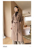 Notch Lapel Wool Coat Drop-Shoulder Women 100% Wool Loose Overcoat Double-Layers Autumn Winter Long Jacket Thick Trench Coat #24