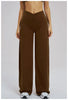 Casual Wide Leg Pants Yoga Pants Women Crossed Waist Loose Pants for Outdoor Workout Running and Sports Wide Leg Pants