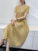 Bud Elegant Dresses for Women Autumn Pleated Casual Solid Color Party Formal Occasion Dresses