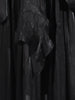 Chic Prom Robe for Women Scarf Collar Lantern Sleeve High Waist Temperament Pleated Evening Dress Female Clothes