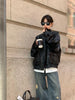 Vintage PU Leather Jacket Women High Street Techwear Oversized Moto Biker Coats BF Punk Loose Casual Cropped Outerwear