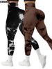 Czguke 2-Piece Women's Tie Dye Pants Sports Leggings Seamless High Waisted Push Ups Women's Fitness and Exercise Clothes