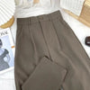 Fall Spring Black Suit Haren Pants Women Elastic High Waist Casual Trousers Woman Korean Style Solid Office Pant