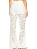 Women Lace Flare Pants See Through High Waist Bell Bottoms Long Trousers for Daily Party