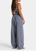 Sport Trousers Women Loose Casual Wide-leg Trousers with Pockets Gym High Waist Fitness Running Yoga Pants