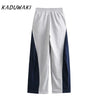 Women 2 Piece Set Denim Pullover Sweatshirts & Vintage High Elastic Waist Trousers Feamle Chic Lady Pants Set