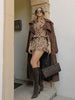 Women's Vintage Brown Suede Trench Coat Long Belted Overcoat Retro Windbreaker Female Date Commuter Streetwear Outerwear