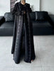 Pleated Print Foldable Collar Women's Long Sleeve Trench Coat Winter Original Design Cardigan Coat
