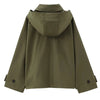 Women's Jackets Green Oversized Hoodies Autumn Winter Coats And Jackets Long Sleeve Loose Removable Hood Outerwears