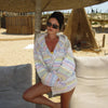 Hooded Rainbow Striped Knitted Cardigan Colorful Drop Shoulder Zipper Pockets Loose Sweater Autumn Women Sweet Casual Coat