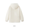 Coat Women Imitation Lamb Wool Polar Fleece Double-Sided Wear Loose Winter Contrast Color Simple Hooded Jacket