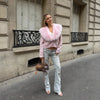 Black Fur Collar Leather Jacket Women Chic Solid Full Sleeves Waist Cinching V-neck Short Coat Lady High Street Outerwear
