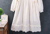 Spring Women Japanese Small Fresh Lace Collar Embroidery Solid Color Dress