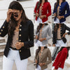 Casual O-neck Long Sleeve Jacket Outerwear Office Lady Spring Autumn Elegant Solid Blazer Coat For Women Female Top