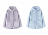 Jacket Women Winter Reversible Sweatshirt Faux Lamb Wool Fleece Solid Color Top Women's Clothing