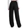 Women's Winter Sweatpants Solid Color Casual Fleece Sweatpants Outdoor Travel Camping Wide Leg Straight Pants