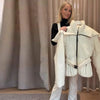 Casual Hoodie Thicken Belts Coats Women Solid Full Sleeve Stand Collar Closed Zippers Coat Female Winter Lady Outwears